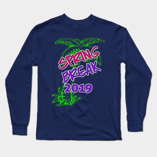 Spring Break 2019 Official T-Shirt #2 by Basement Mastermind Long Sleeve T-Shirt